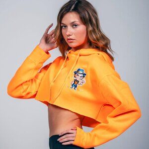 Get'em ProSeries Neon Orange Crush Halter Top Hoodie Smile Now Cry Never